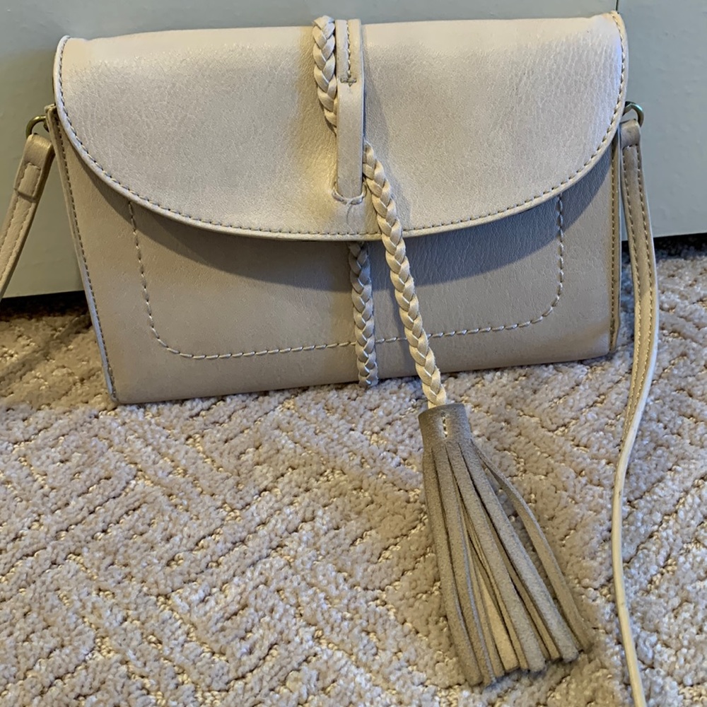 Free People cross body small purse skin color